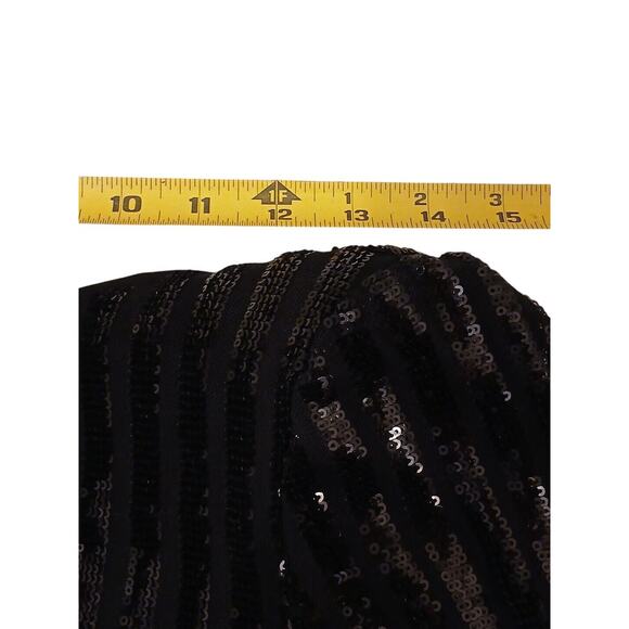 Forever 21 Black Sequin Bodycon Mini Dress Sz S SPARKLE Party Holiday New Years - Picture 9 of 16